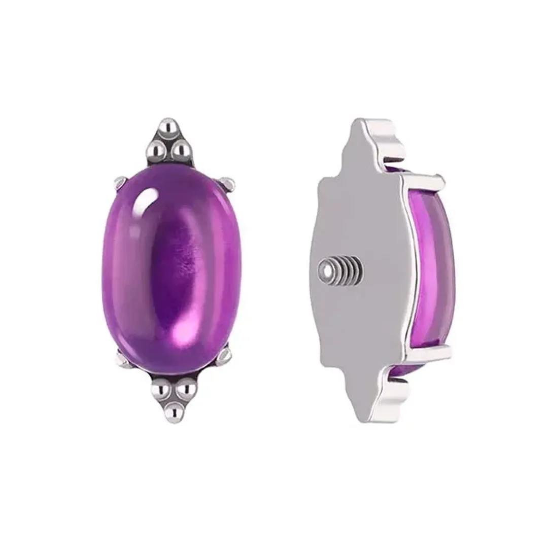 Tremun Titanium Threaded End Nola - Amethyst