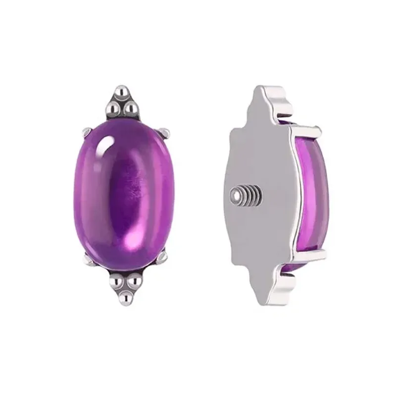 Tremun Titanium Threaded End Nola - Amethyst