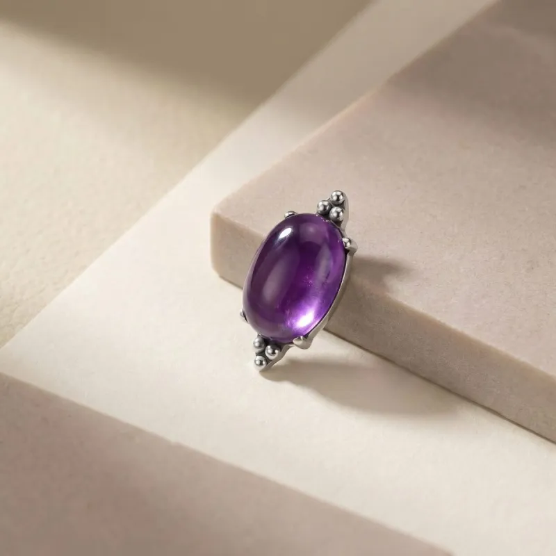 Tremun Titanium Threaded End Nola - Amethyst