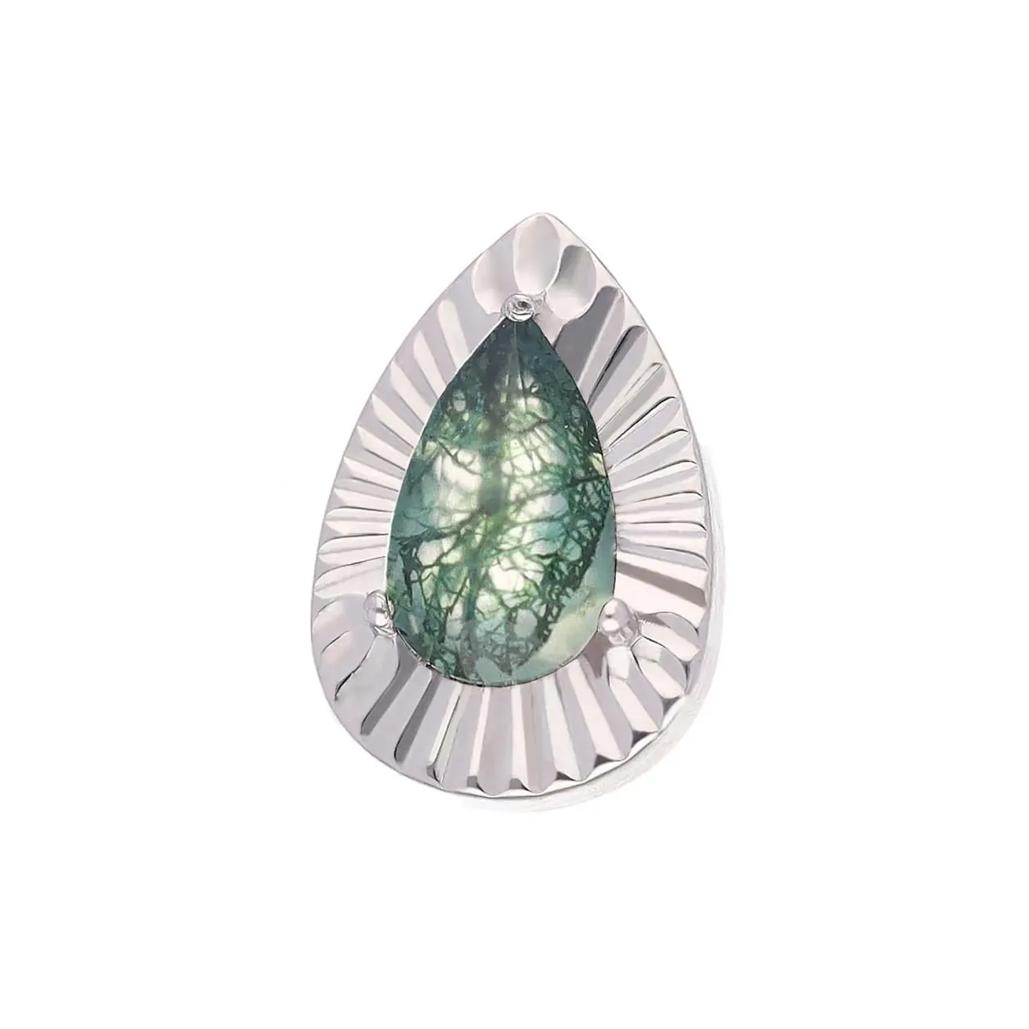 Tremun Titanium Threaded End Aurora - Moss Agate