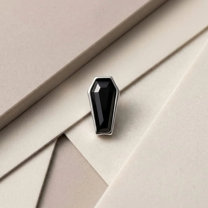 Tremun Titanium Threaded End Gem Coffin - Onyx
