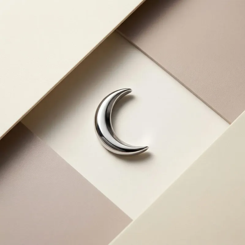 Tremun Titanium Threaded End - Crescent Moon