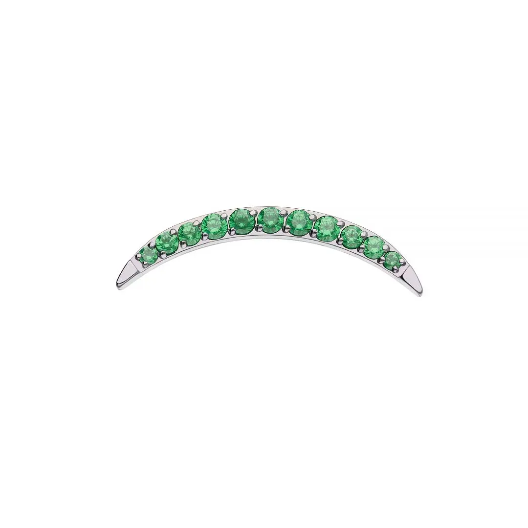 Tremun Titanium Threaded End Athena - Emerald CZ