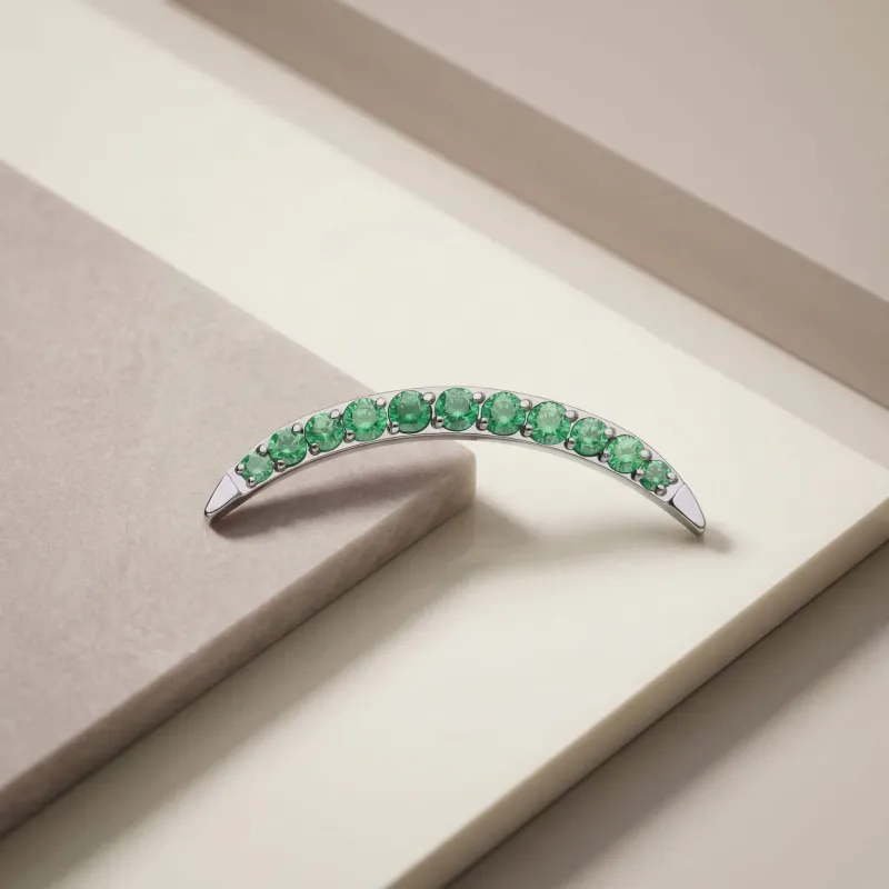 Tremun Titanium Threaded End Athena - Emerald CZ