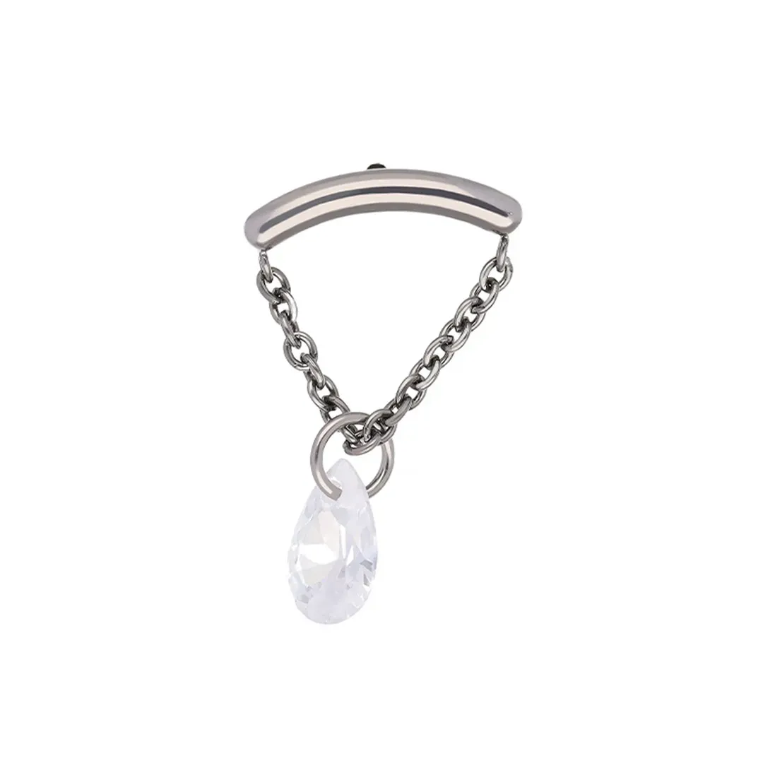 Tremun Titanium Threaded End Chandelier Chain - White CZ Tremun Titanium Threaded End Chandelier Chain - White CZ