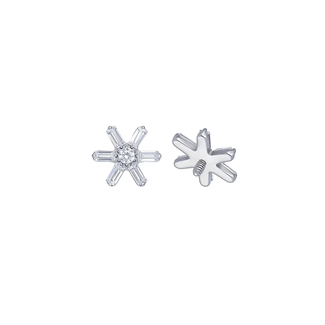 Tremun Titanium Threaded End Judy - White CZ