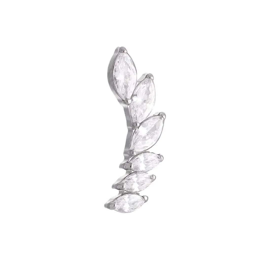 Tremun Titanium Threaded End Zoe Right Orientation - White CZ Tremun Titanium Threaded End Zoe Right Orientation - White CZ