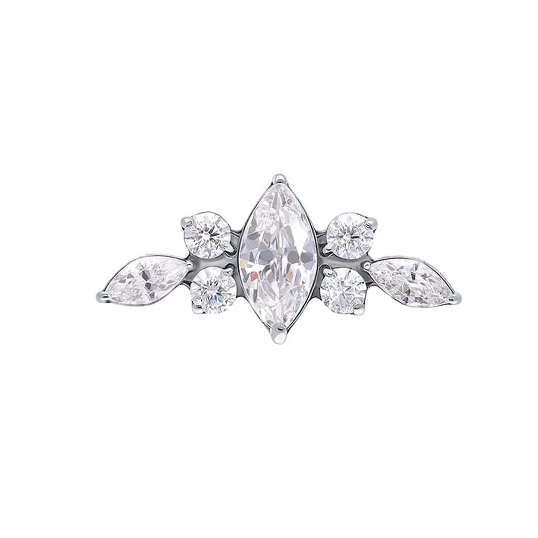 Tremun Titanium Threaded End Stefanie - White CZ