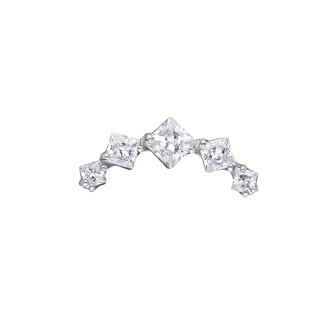 Tremun Titanium Threaded End Mae - White CZ