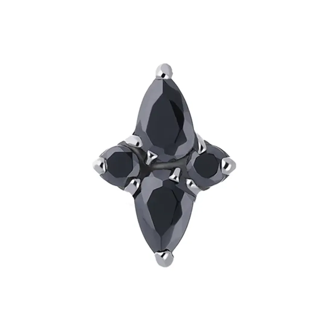 Tremun Titanium Threaded End Jessie - Black CZ