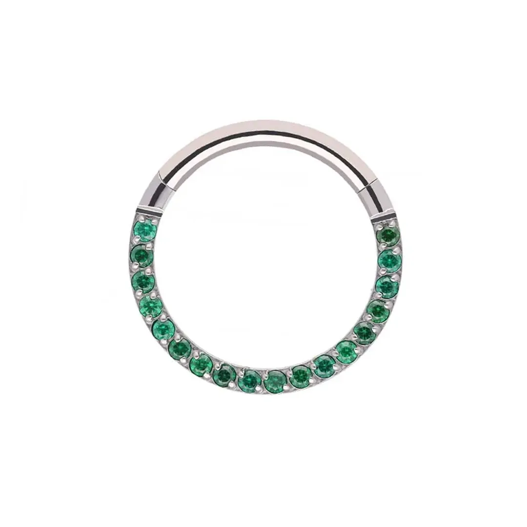Tremun Titanium Lili Clicker - Emerald CZ