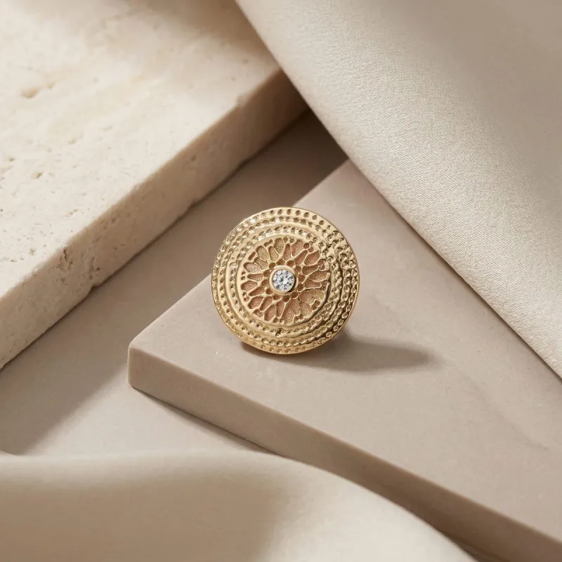 Tremun 14K Solid Yellow Gold Scipio - White CZ