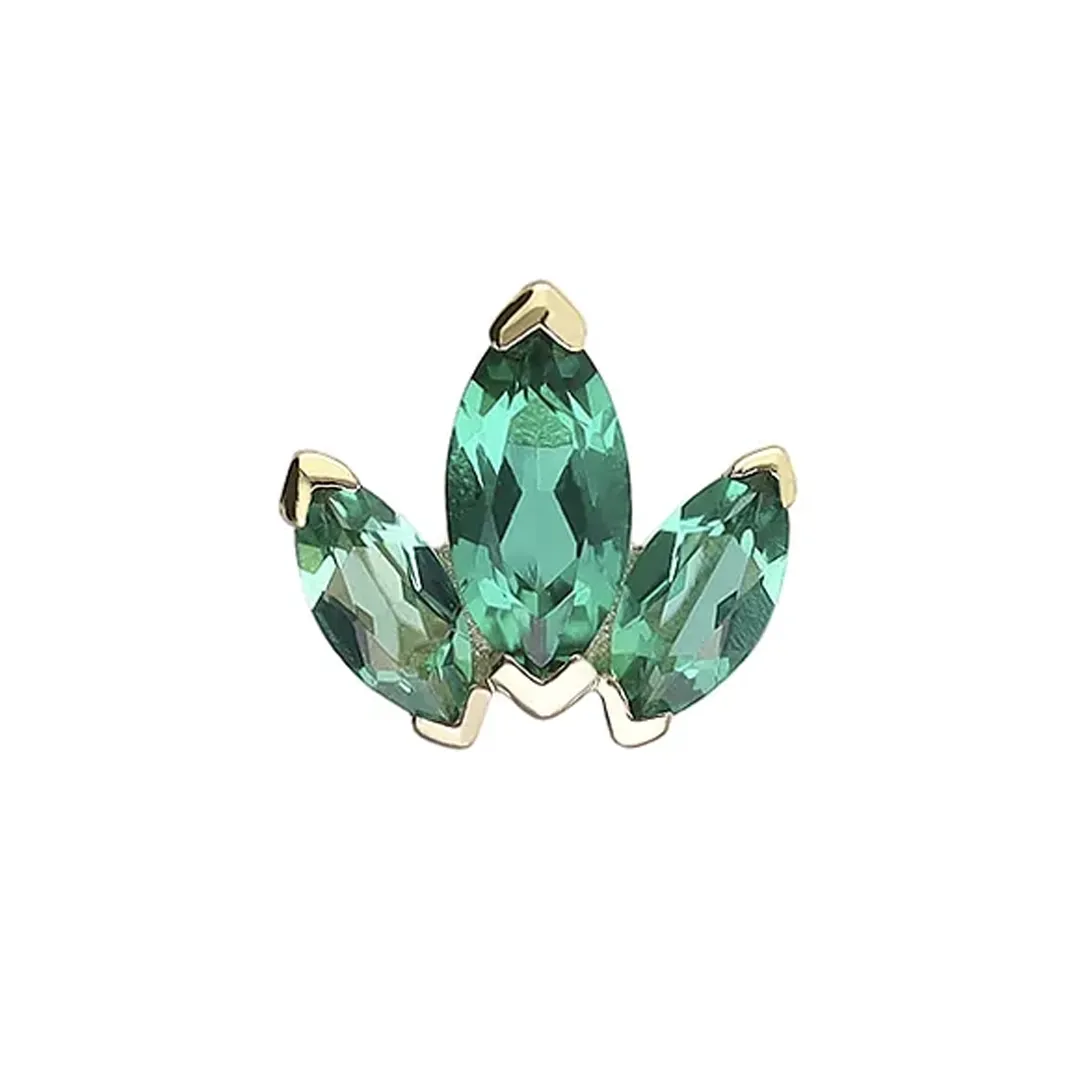 Tremun 14K Solid Yellow Gold Josie - Emerald Lab Grown Tremun 14K Solid Yellow Gold Josie - Emerald Lab Grown