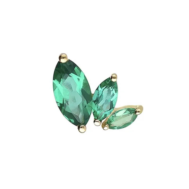 Tremun 14K Solid Yellow Gold Becky - Emerald Lab Grown
