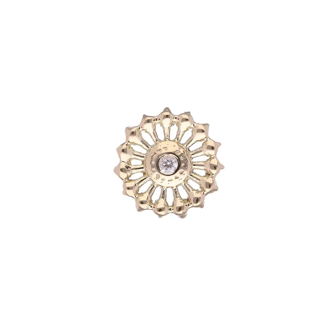 Tremun 14K Solid Yellow Gold Minerva - White CZ Tremun 14K Solid Yellow Gold Minerva - White CZ