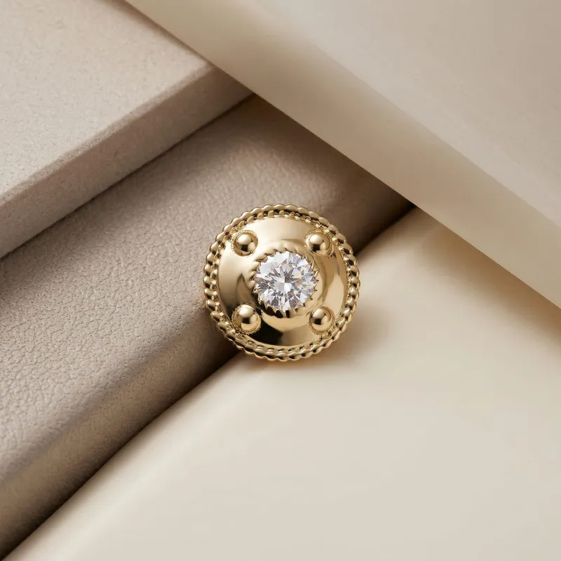 Tremun 14K Solid Yellow Gold Lucius - White CZ
