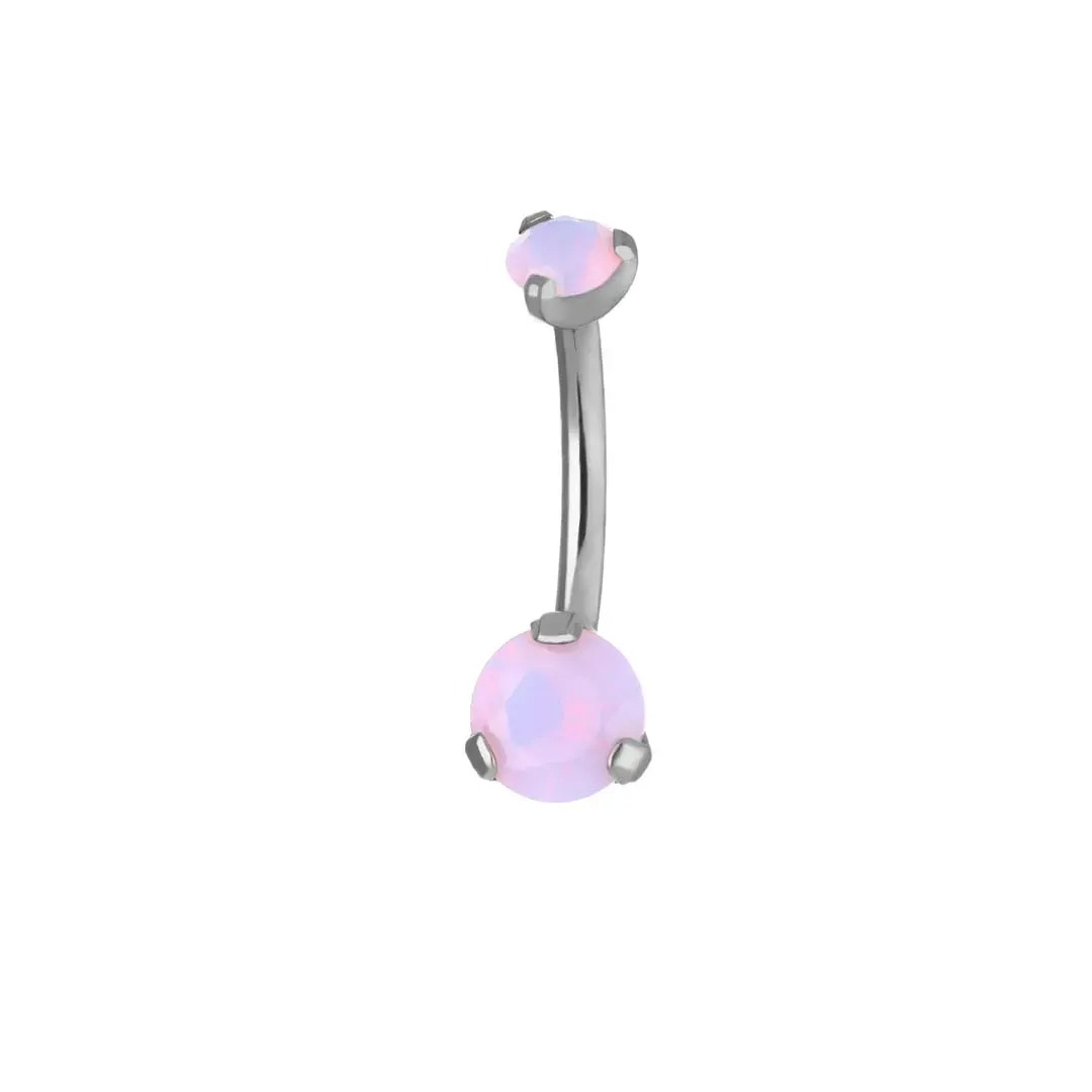 Tremun Prong Set Navel Curve Sue - Light Peony Opal Tremun Prong Set Navel Curve Sue - Light Peony Opal