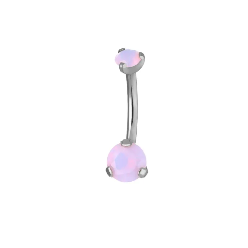 Tremun Prong Set Navel Curve Sue - Light Peony Opal Tremun Prong Set Navel Curve Sue - Light Peony Opal
