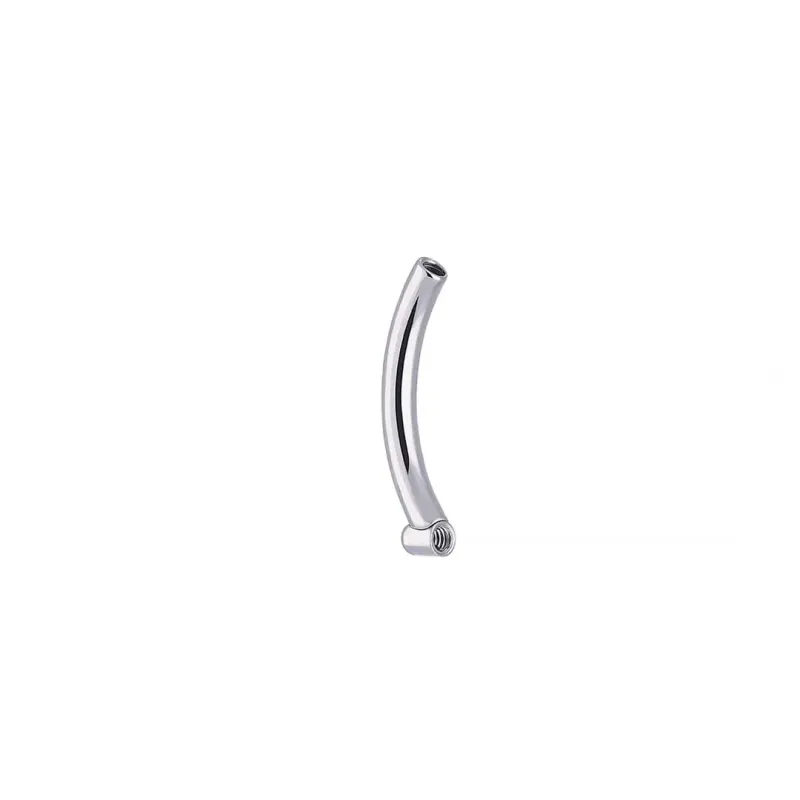 Tremun Titanium Navel Curve Stem - Forward Facing Bottom Thread