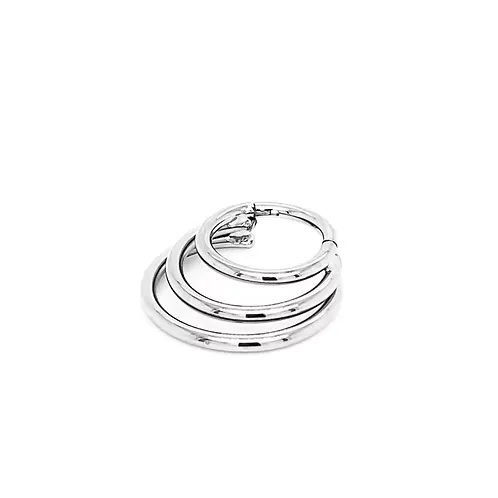 Zadamer Titanium  Crescent Triple Clicker Ring