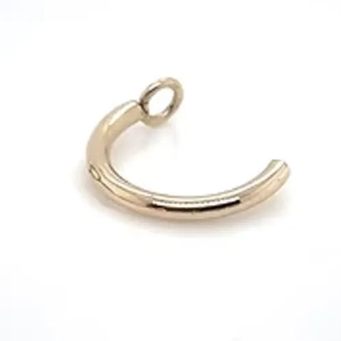 Zadamer 14k Solid Yellow Gold Single Faux Hoop
