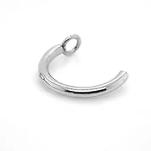 Zadamer 14k Solid White Gold Single Faux Hoop