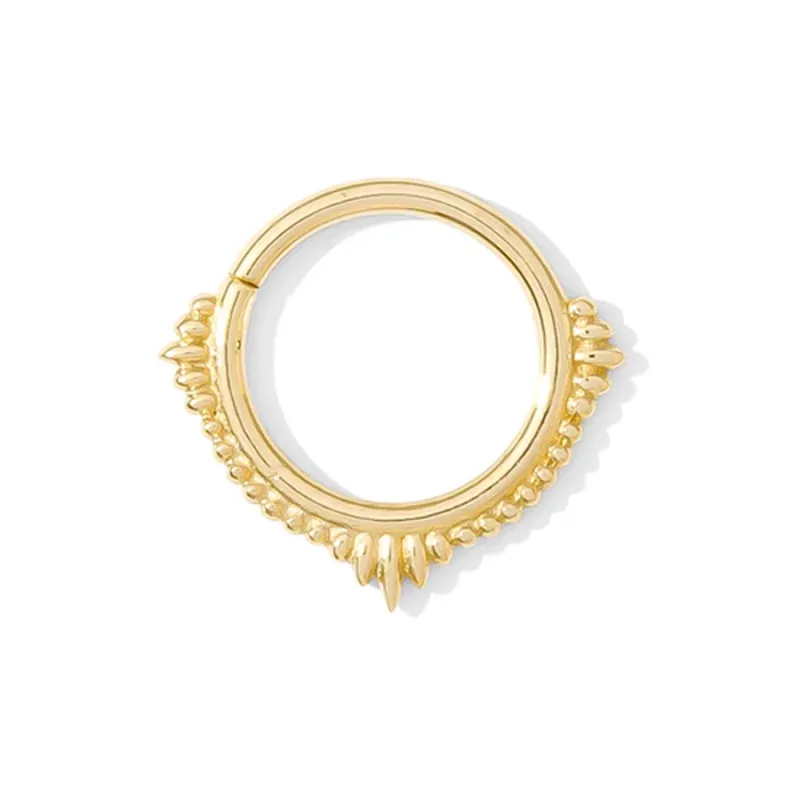 Tawapa 14K Solid Yellow Gold Plume Continuous Ring