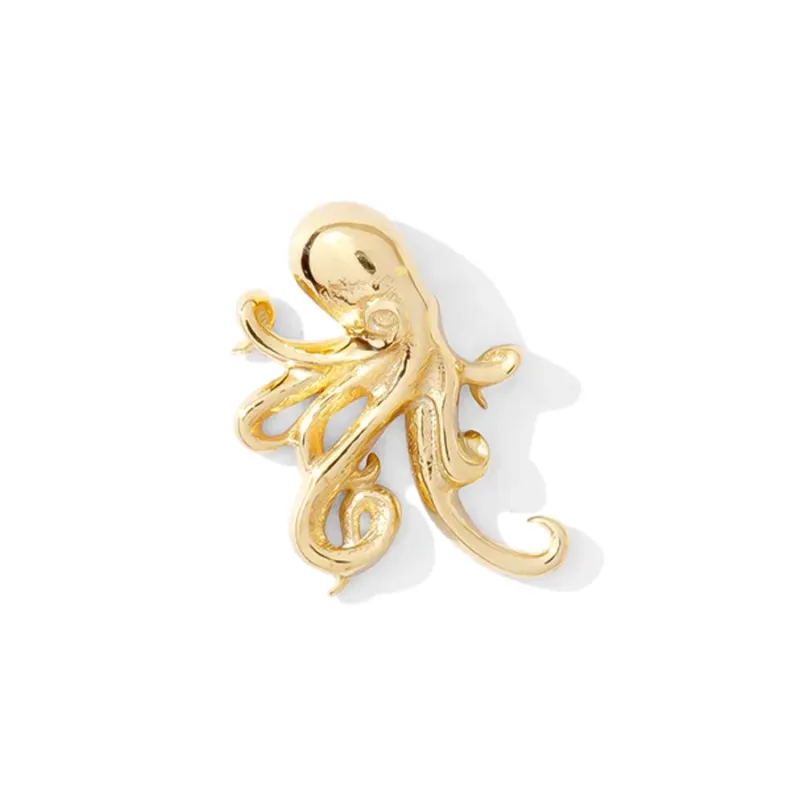 Tawapa 14K Solid Yellow Gold Octopus