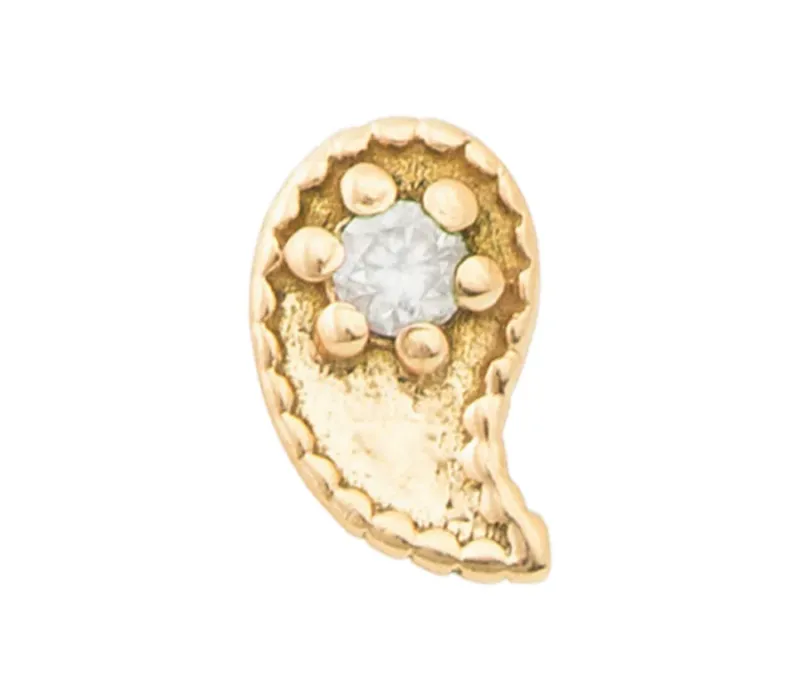 Tawapa 14K Solid Yellow Gold Paizly  - White Diamond