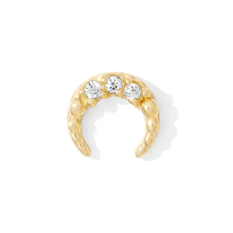 Tawapa 14K Solid Yellow Gold Coven - White Diamond