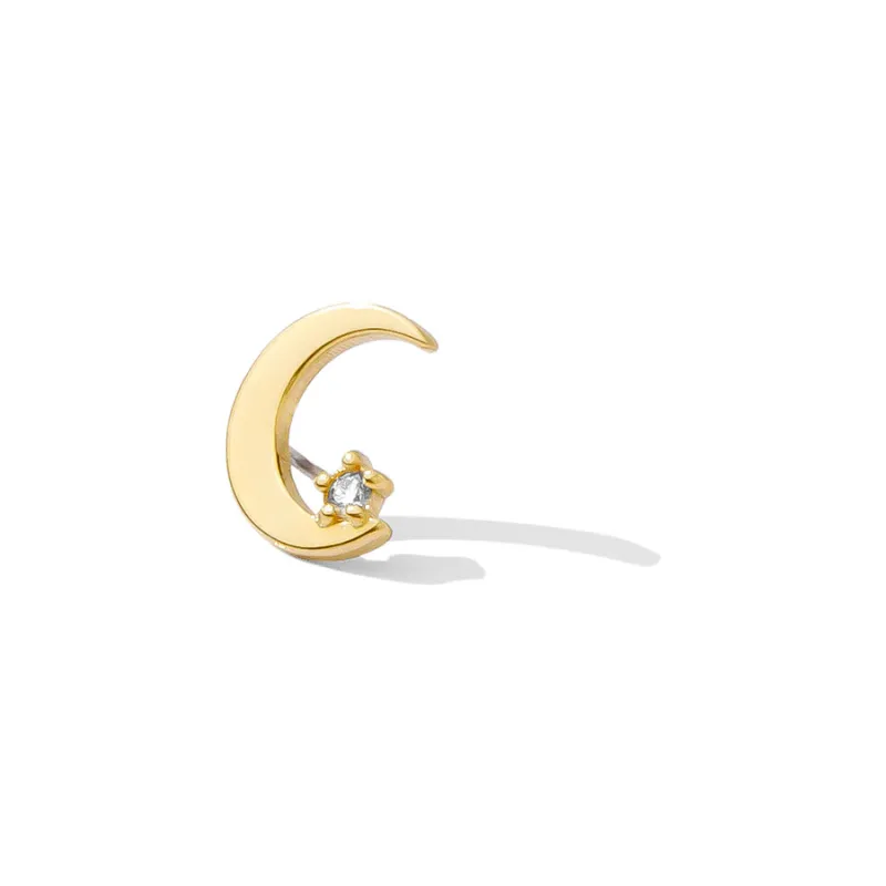 Tawapa 14K Solid Yellow Gold Moonshine  - White CZ