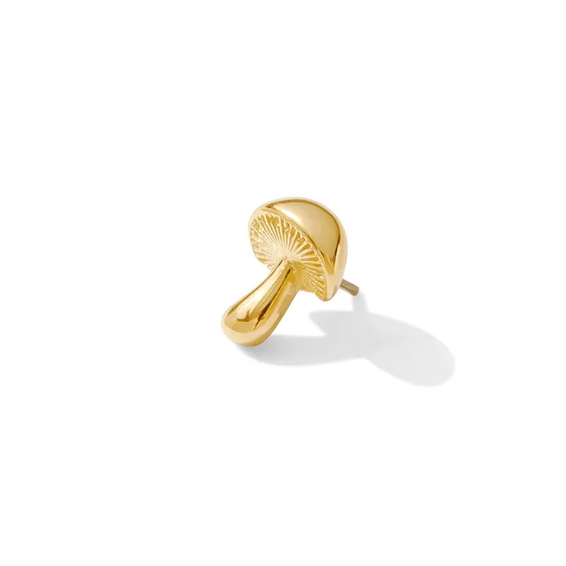 Tawapa 14K Solid Yellow Gold Mushroom