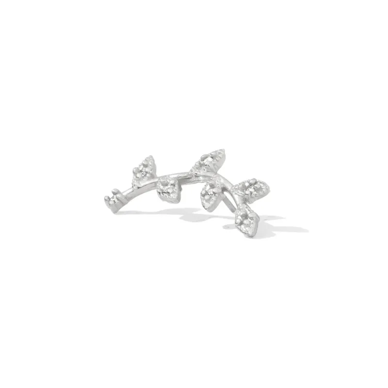 Tawapa 14K Solid White Gold Wisteria - White CZ