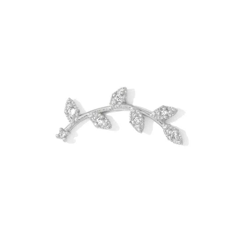 Tawapa 14K Solid White Gold Wisteria - White CZ