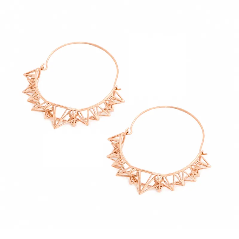 Tether 18K Rosegold Plated Stainless Steel Atlas Earrings Tether 18K Rosegold Plated Stainless Steel Atlas Earrings
