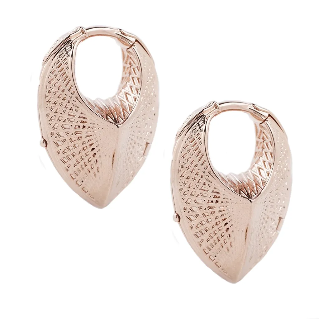 Tether 18K Rosegold Plated Bronze Navigator Locket Earweights Tether 18K Rosegold Plated Bronze Navigator Locket Earweights
