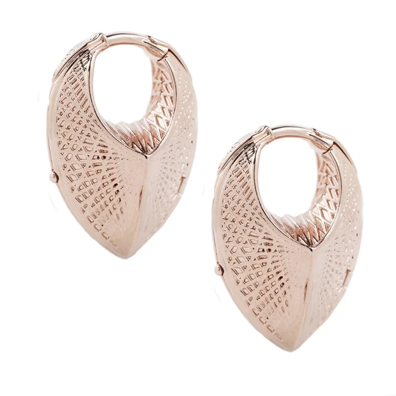 Tether 18K Rosegold Plated Bronze Navigator Locket Earweights Tether 18K Rosegold Plated Bronze Navigator Locket Earweights
