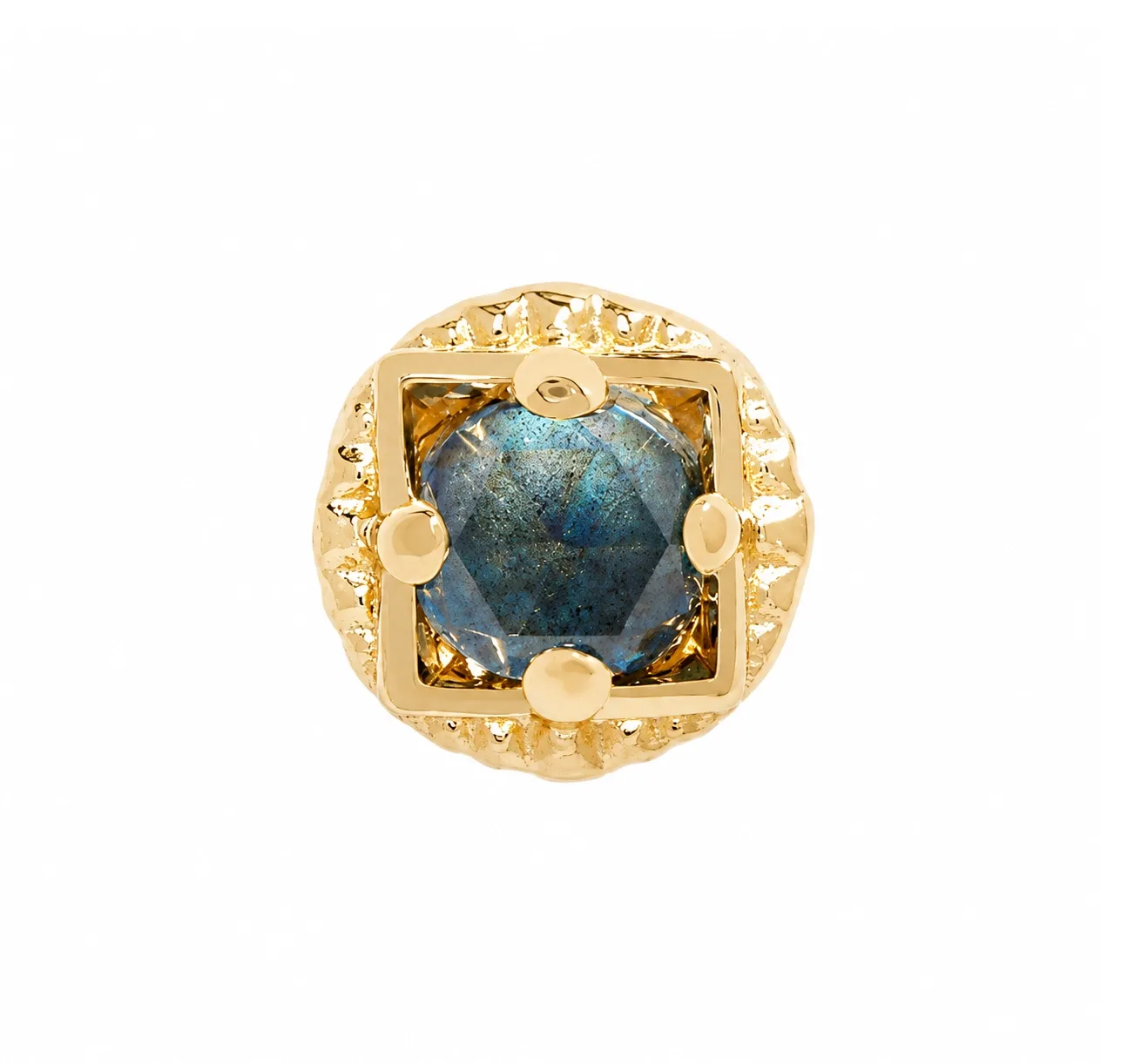 Tether 14K Solid Yellow Gold Omega 24 - London Blue Topaz Tether 14K Solid Yellow Gold Omega 24 - London Blue Topaz