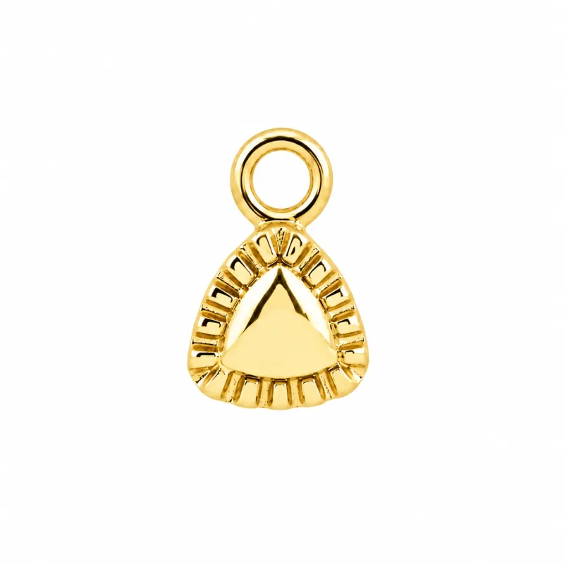 Tether 14K Solid Yellow Gold Charm - Zeta 03
