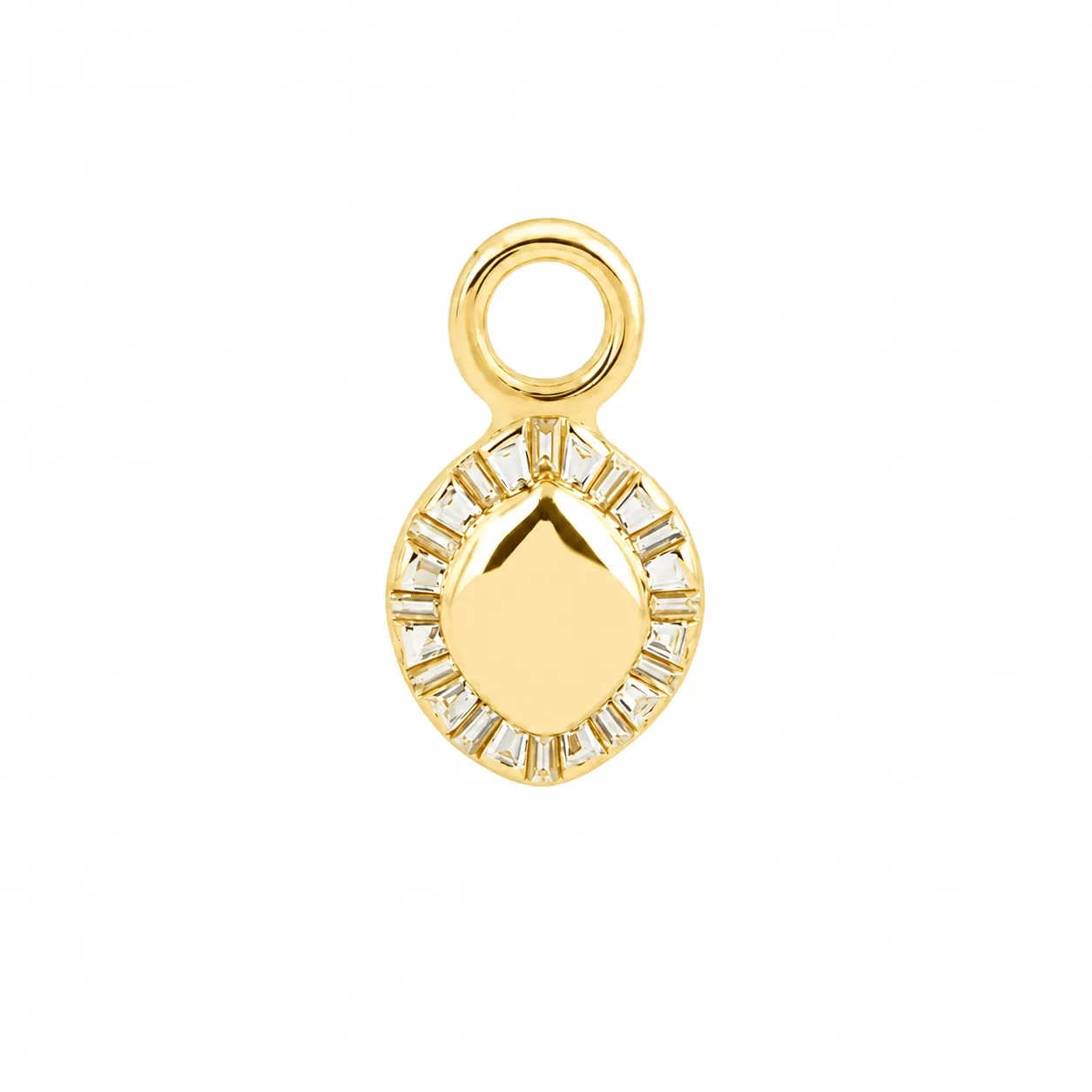 Tether 14K Solid Yellow Gold Charm - Zeta 02
