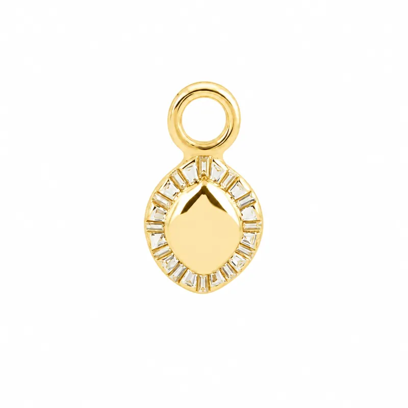 Tether 14K Solid Yellow Gold Charm - Zeta 02