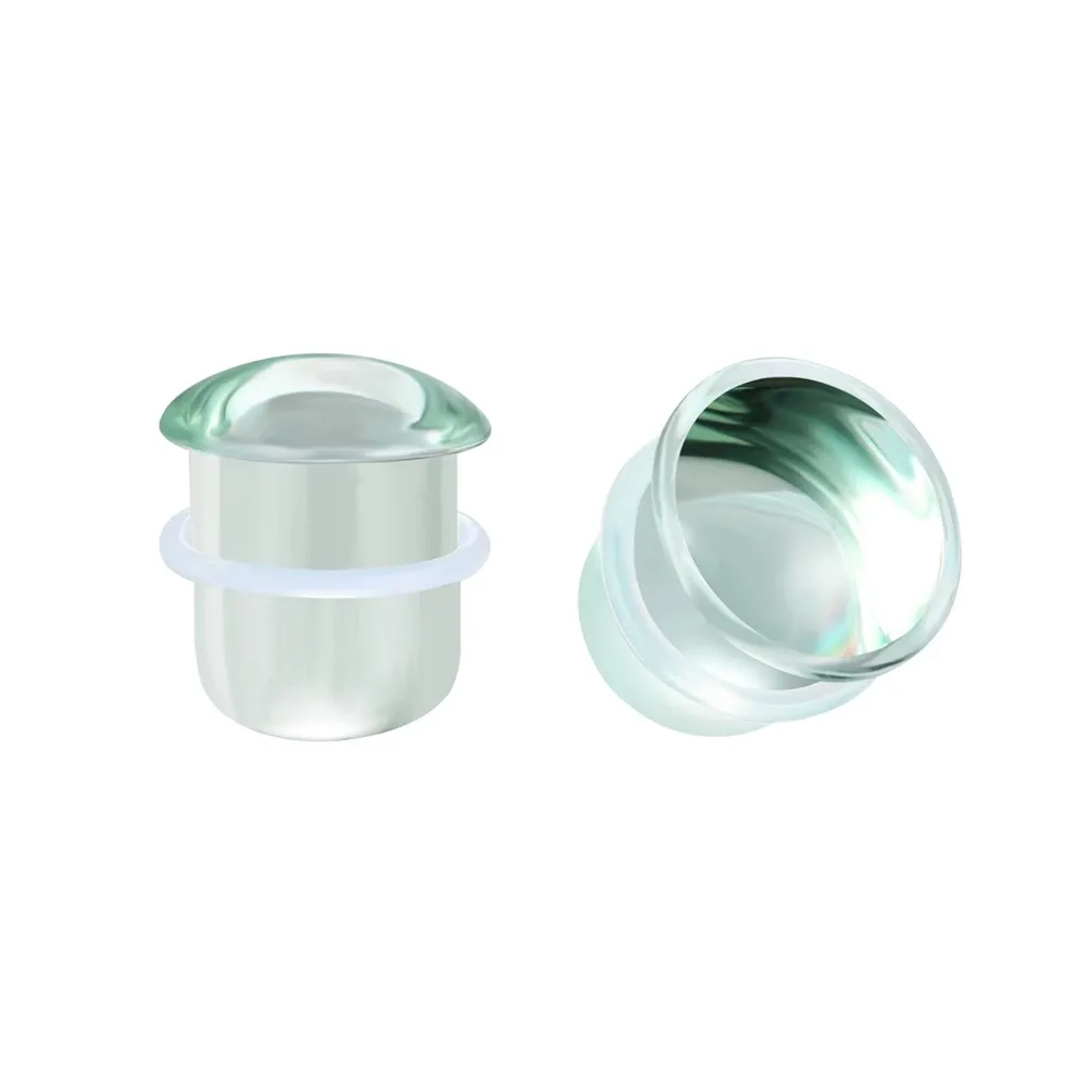 Glass Single Flared Color Front Plug - Clear