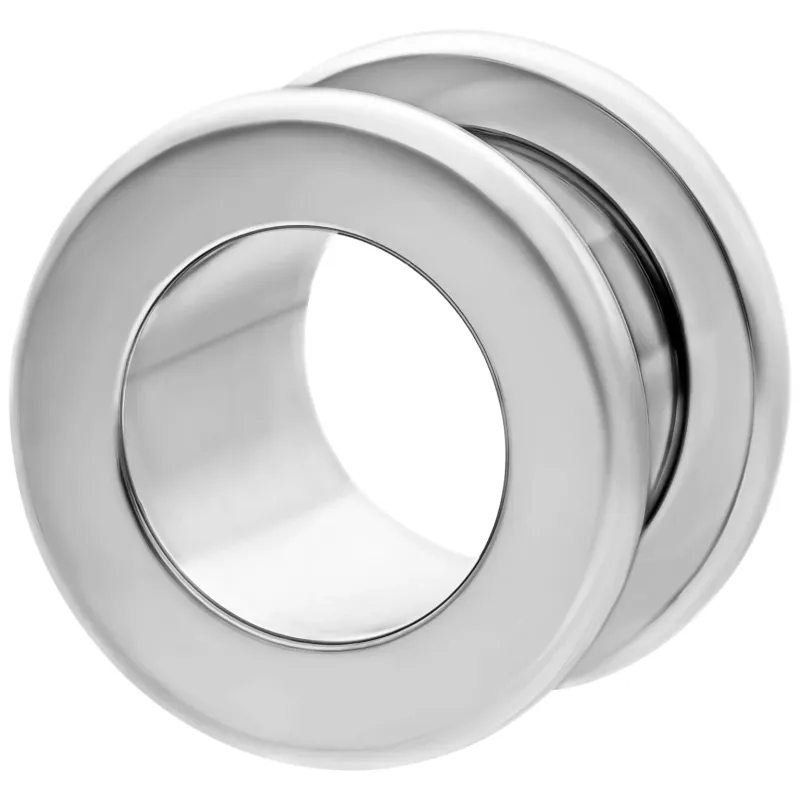 Stainless Steel Flesh Tunnel - Naked Steel Stainless Steel Flesh Tunnel - Naked Steel