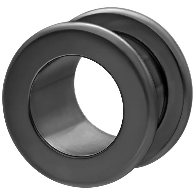 Stainless Steel Flesh Tunnel - Black PVD Stainless Steel Flesh Tunnel - Black PVD