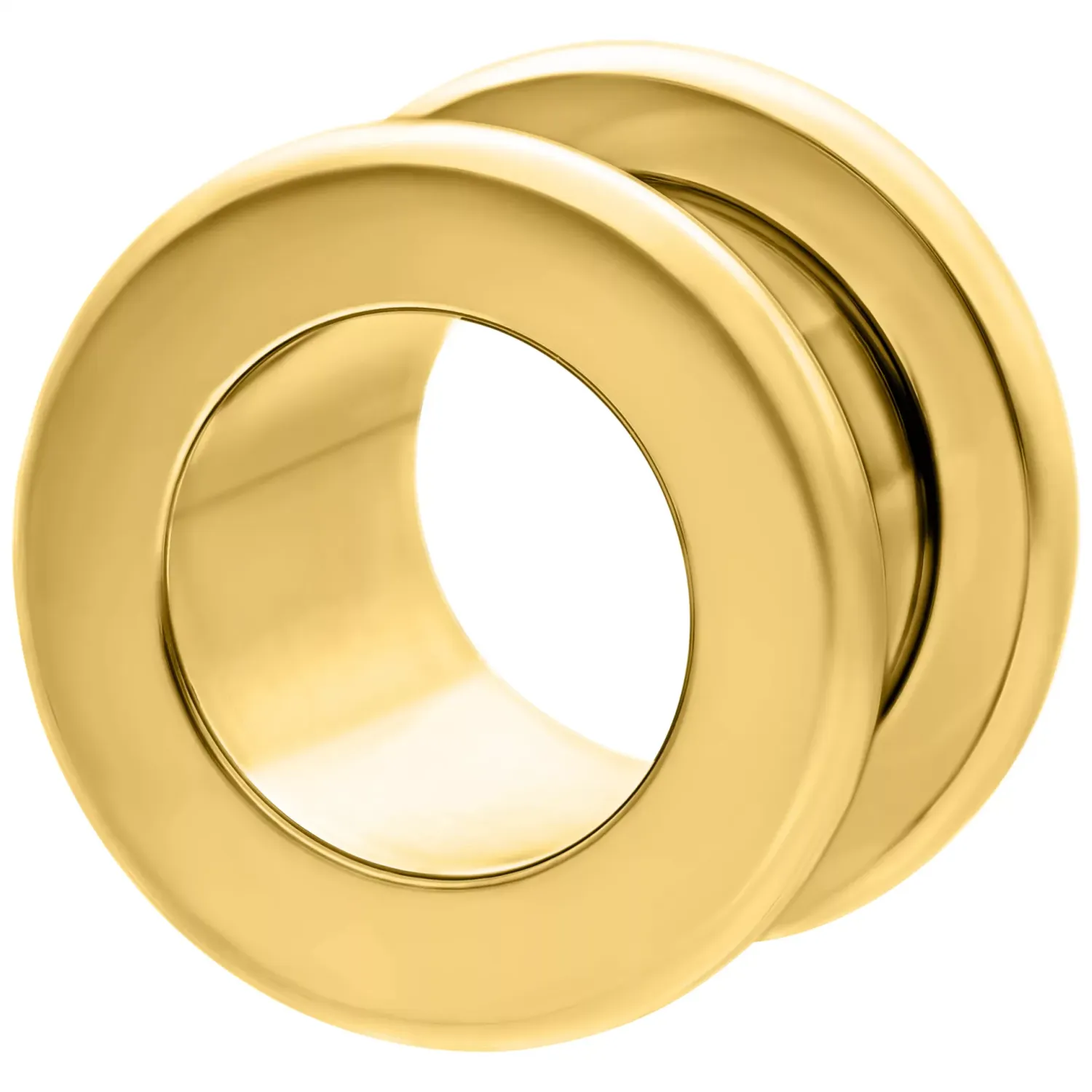 Stainless Steel Flesh Tunnel - Gold PVD Stainless Steel Flesh Tunnel - Gold PVD