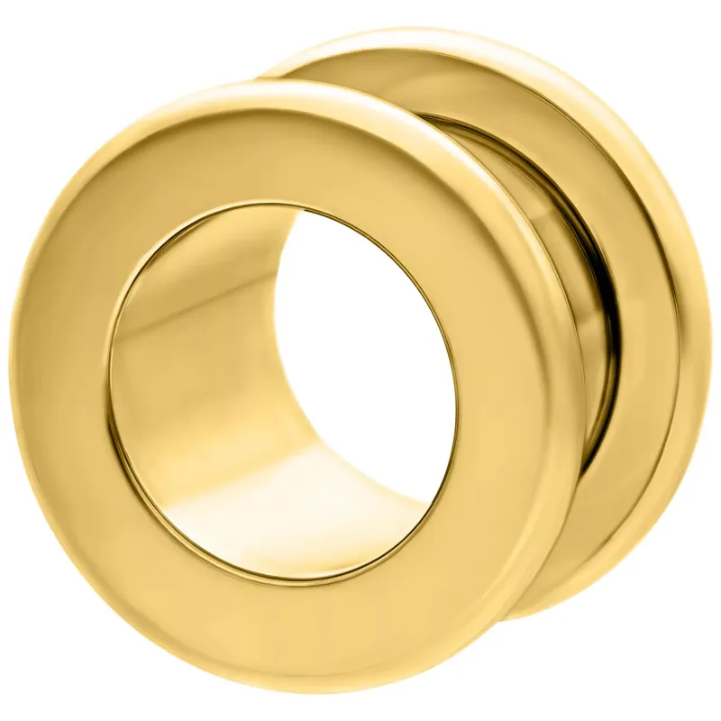 Stainless Steel Flesh Tunnel - Gold PVD Stainless Steel Flesh Tunnel - Gold PVD