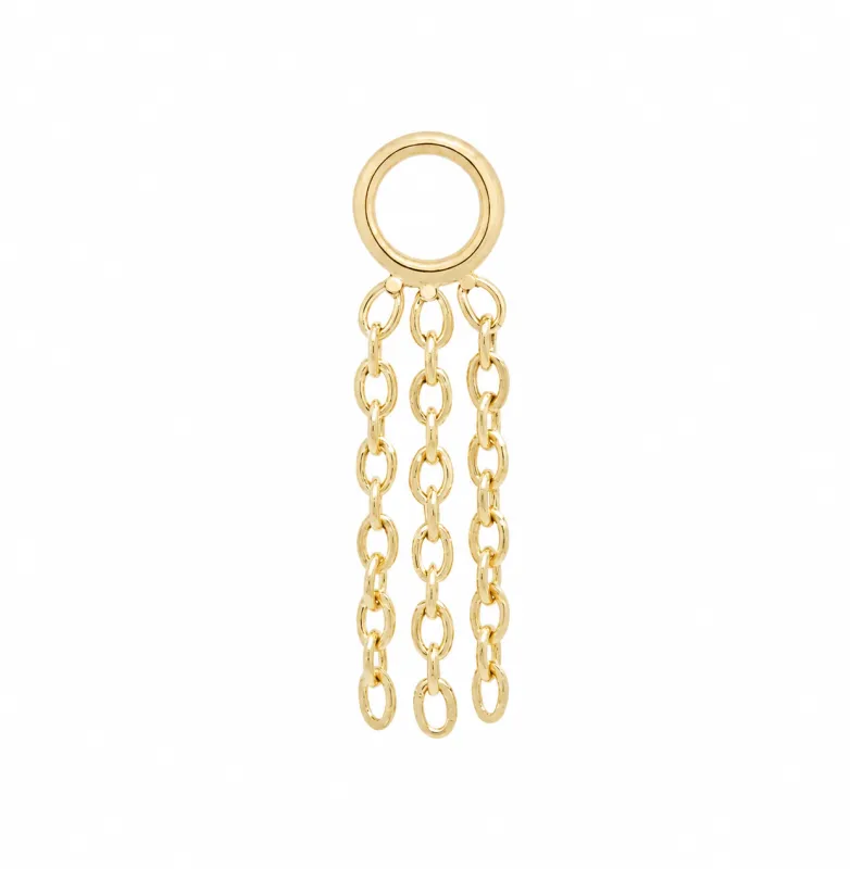 Tether 14K Solid Yellow Gold Fringe Charm