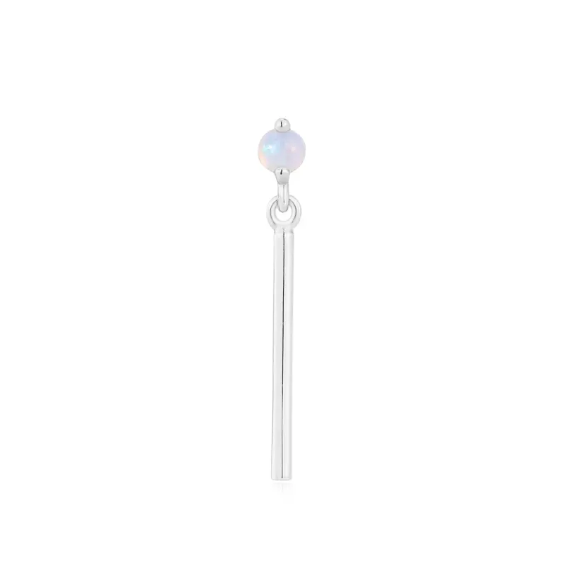 Ember Solid 14K White Gold Marylin - White Opal
