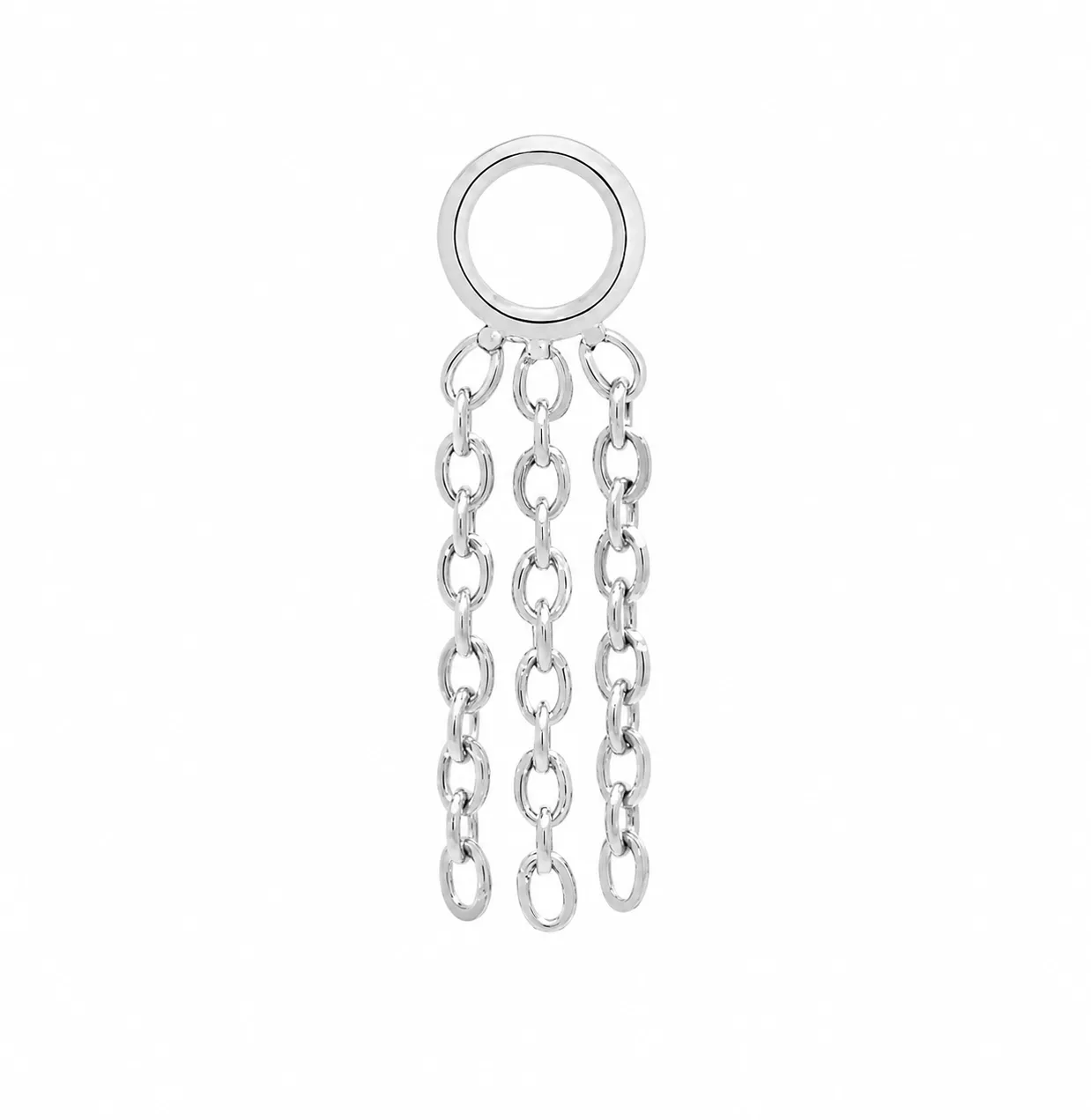 Tether 14K Solid White Gold Fringe Charm Tether 14K Solid White Gold Fringe Charm