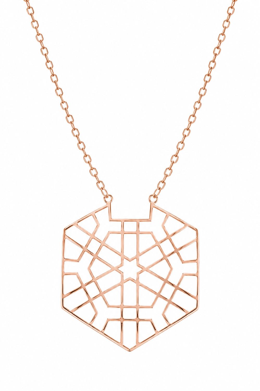 Tawapa Rose Gold PVD Geometric Necklace Tawapa Rose Gold PVD Geometric Necklace